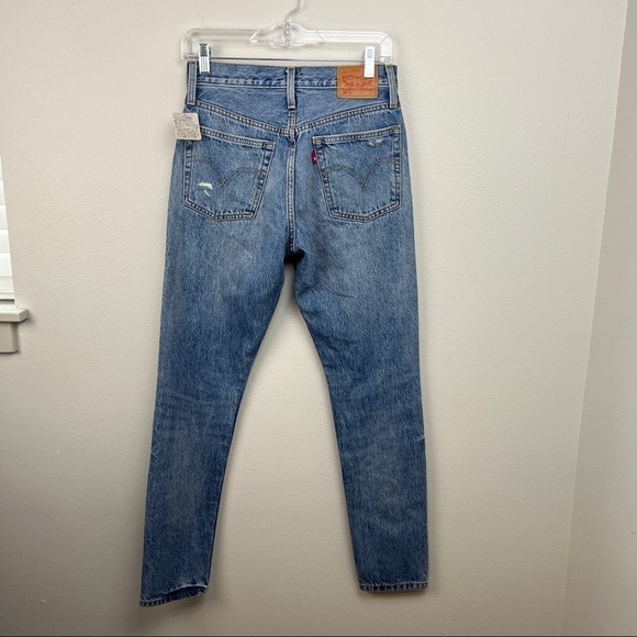 Levi’s 501 Distressed Skinny Jeans Old Hangouts NWT Free People - Picture 2 of 6